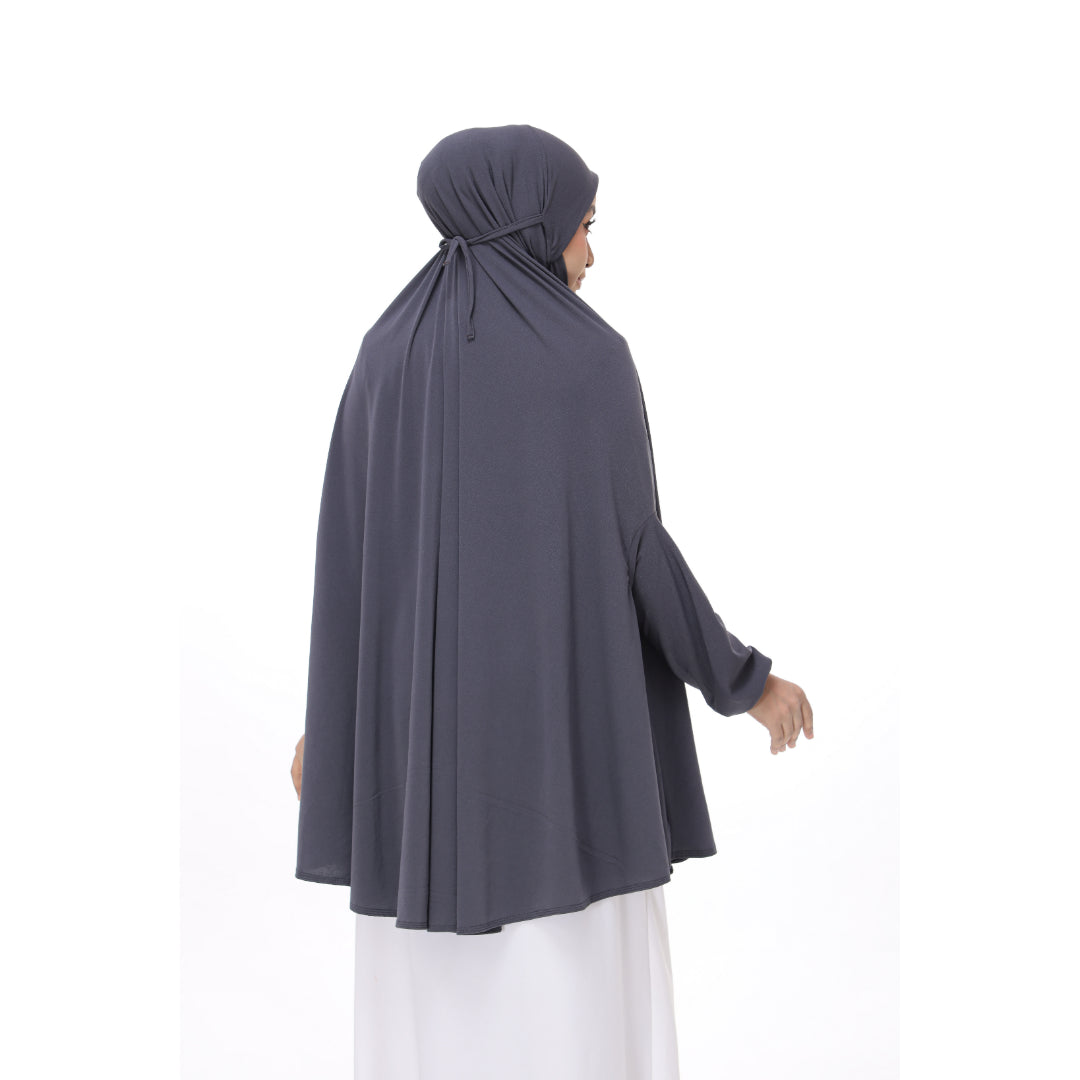 Pebble Gray Mini Telekung Farah