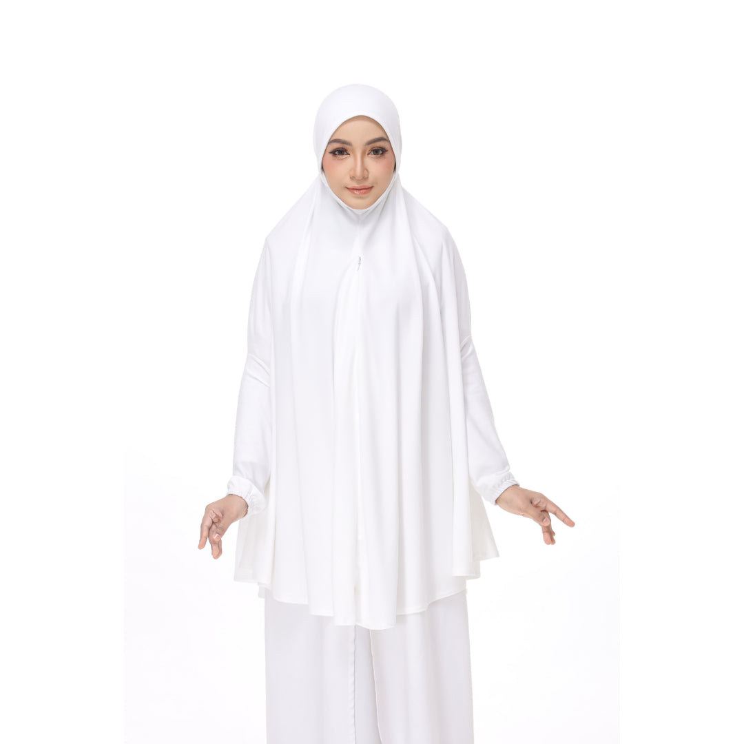White Mini Telekung Farah