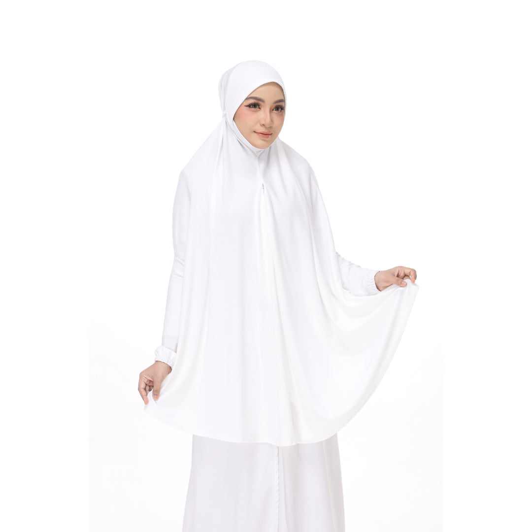 White Mini Telekung Farah