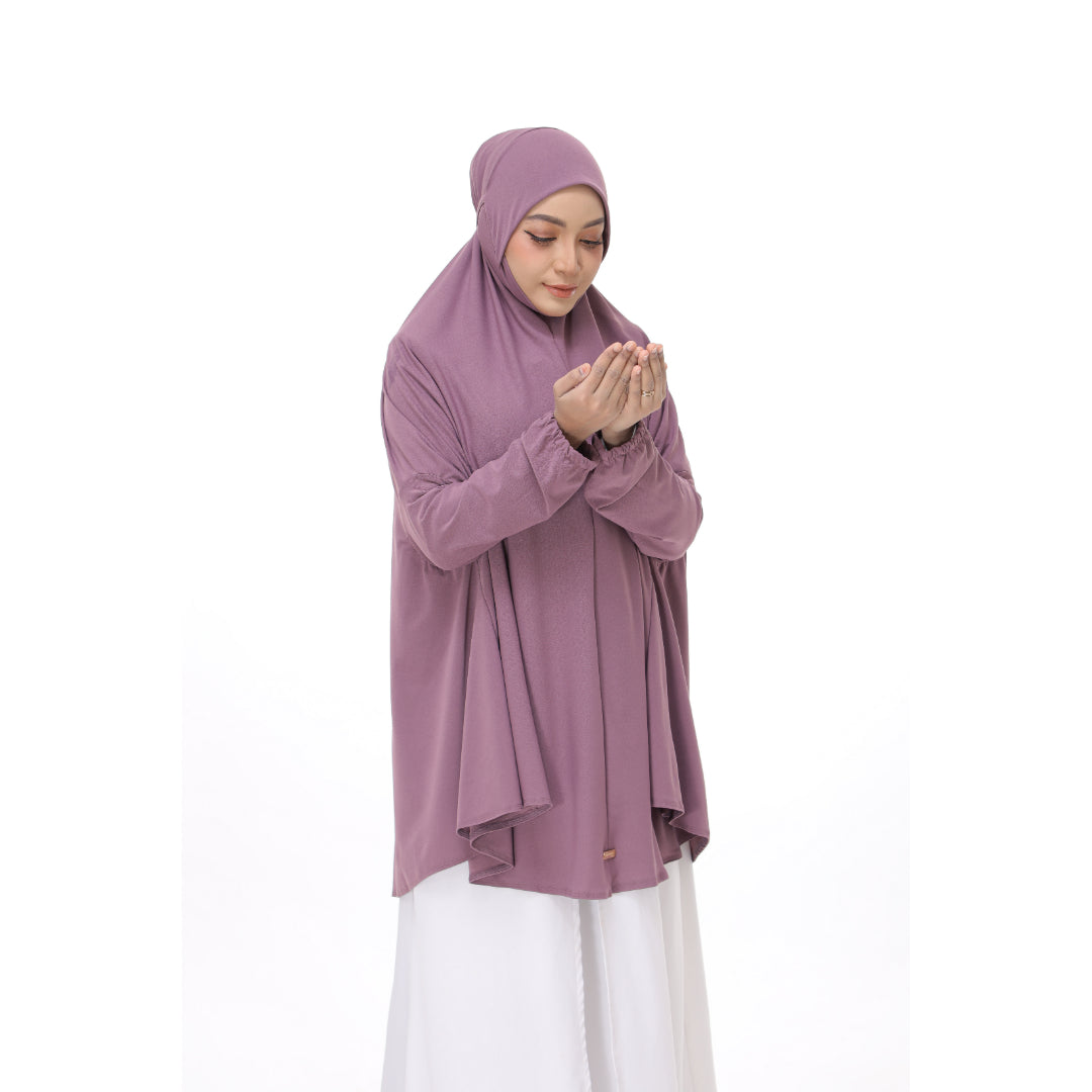 Dusty Purple Mini Telekung Farah