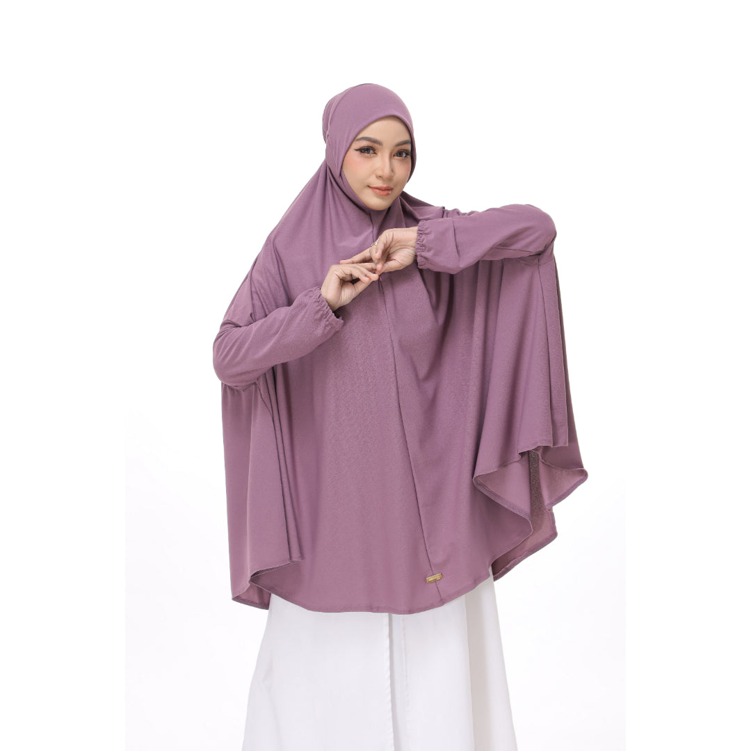 Dusty Purple Mini Telekung Farah