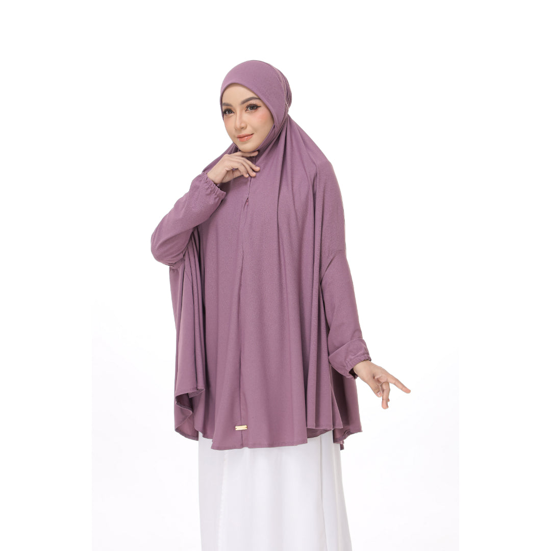 Dusty Purple Mini Telekung Farah