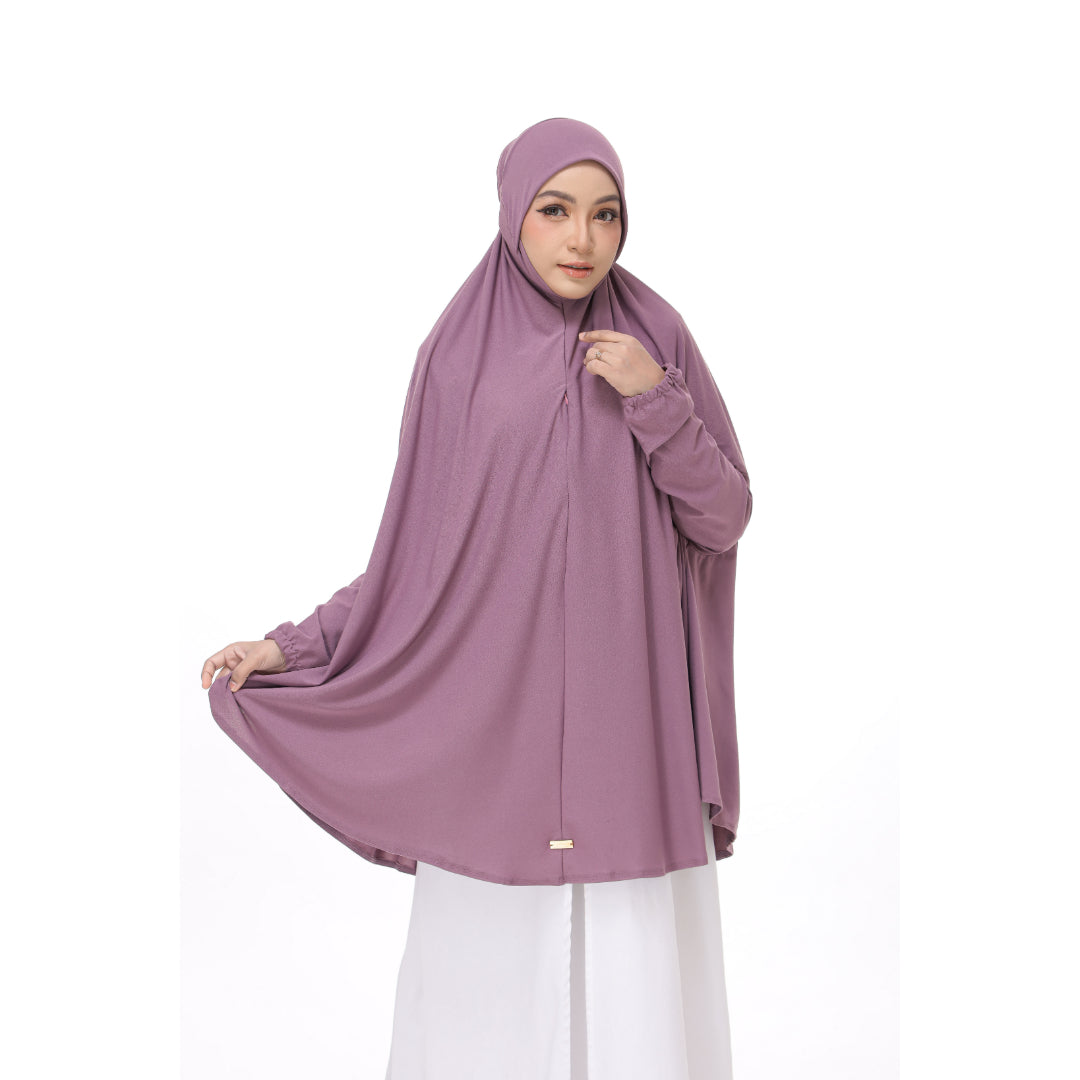 Dusty Purple Mini Telekung Farah