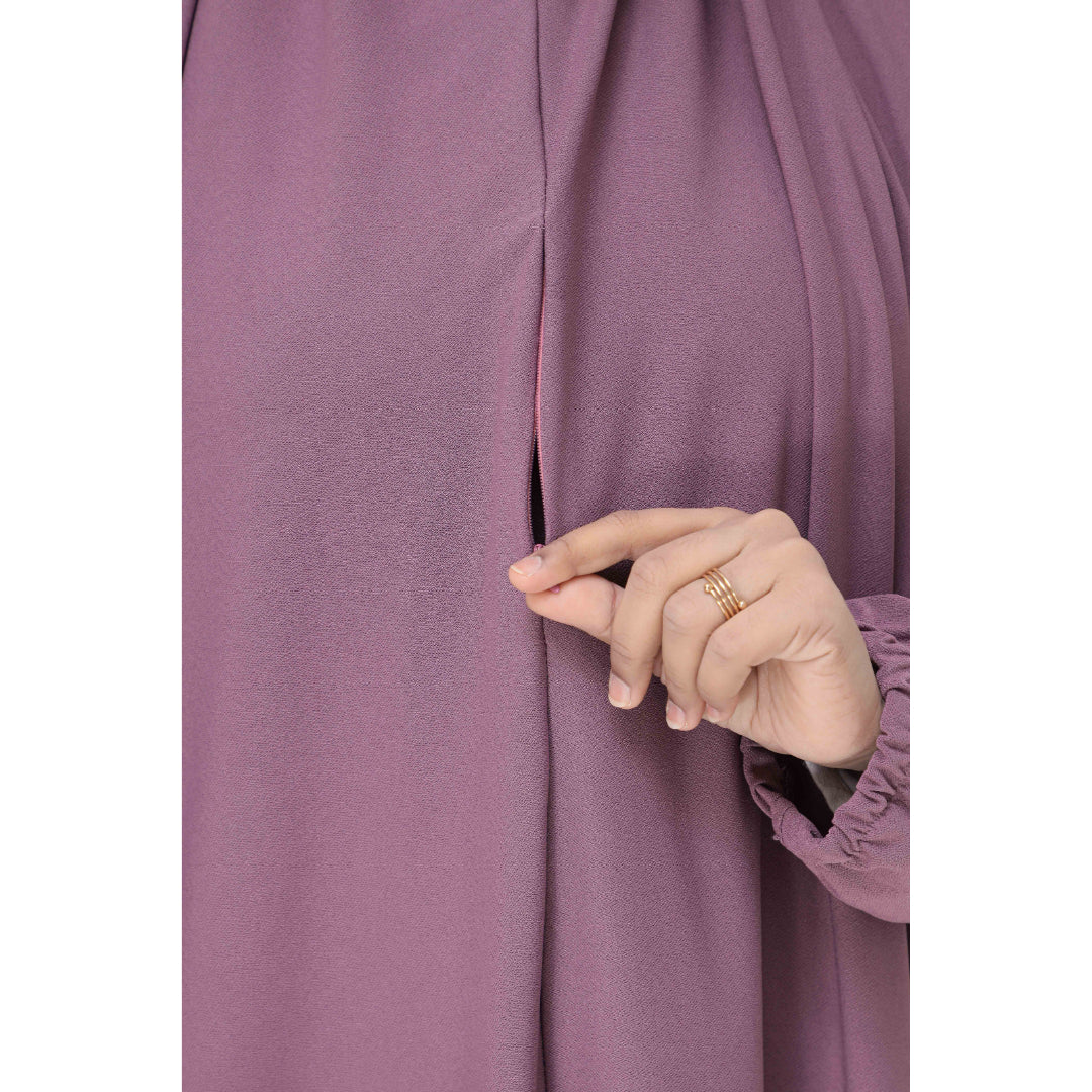 Dusty Purple Mini Telekung Farah