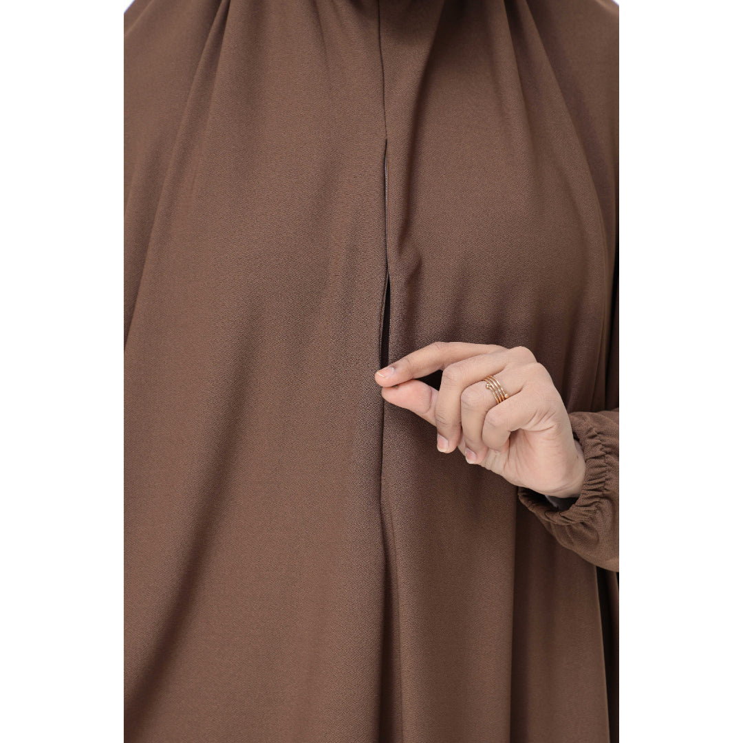 Powder Brown Mini Telekung Farah