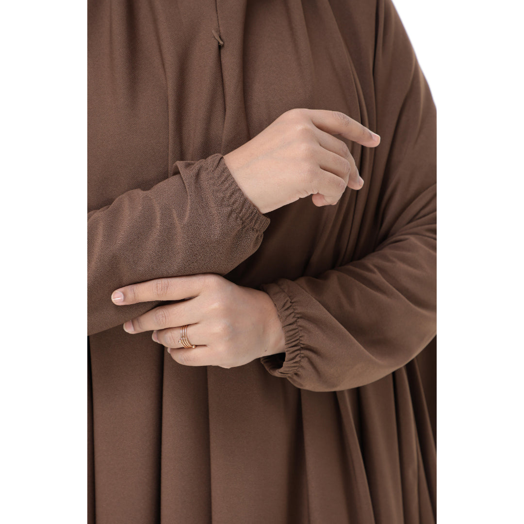 Powder Brown Mini Telekung Farah