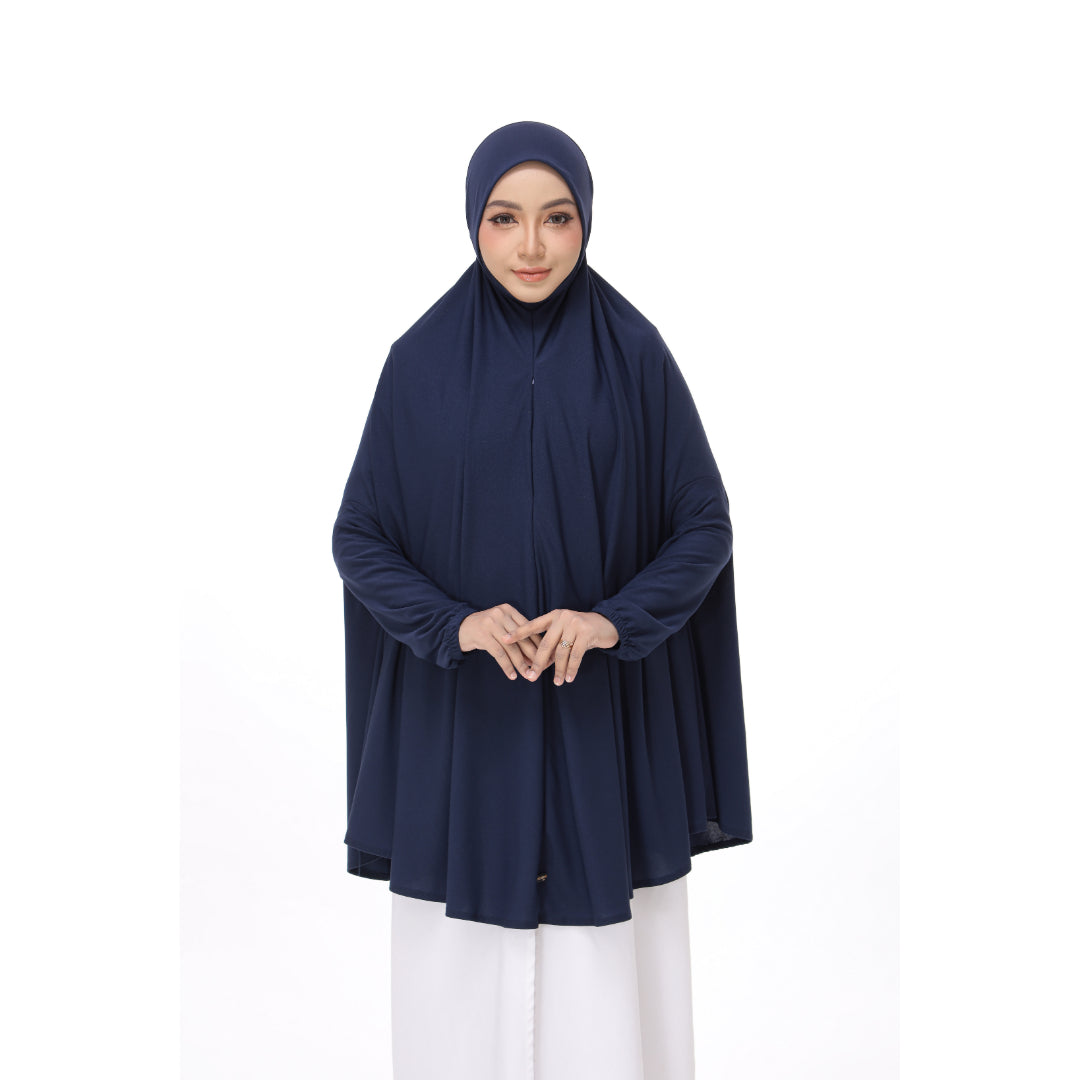 Navy Blue Mini Telekung Farah