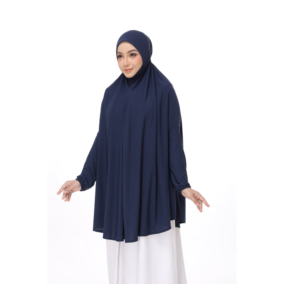 Navy Blue Mini Telekung Farah