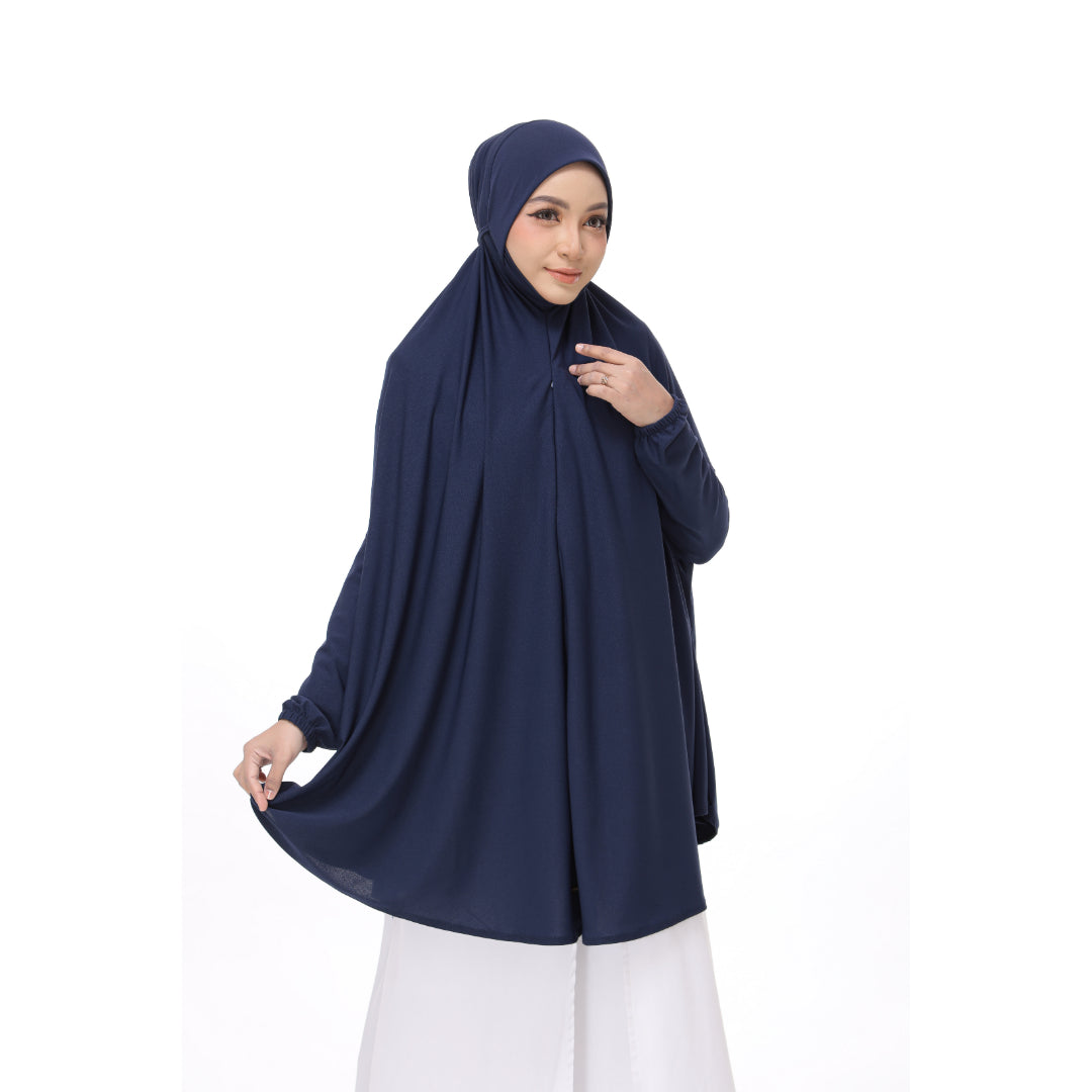 Navy Blue Mini Telekung Farah
