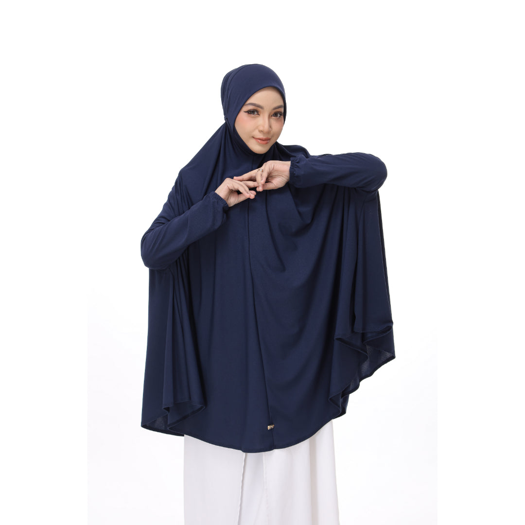 Navy Blue Mini Telekung Farah