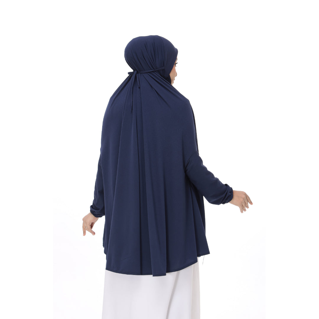 Navy Blue Mini Telekung Farah