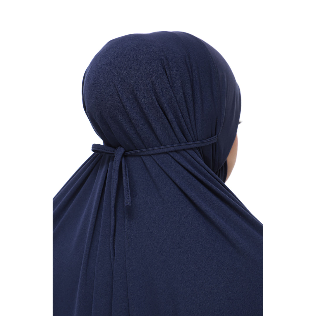 Navy Blue Mini Telekung Farah