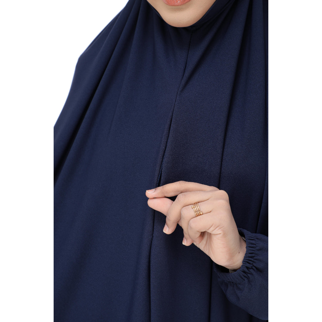 Navy Blue Mini Telekung Farah