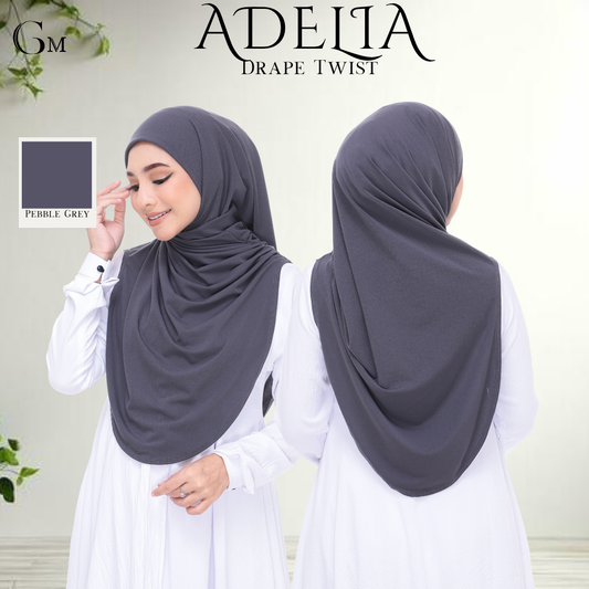 Pebble Gray Sarung Moscrepe Adelia