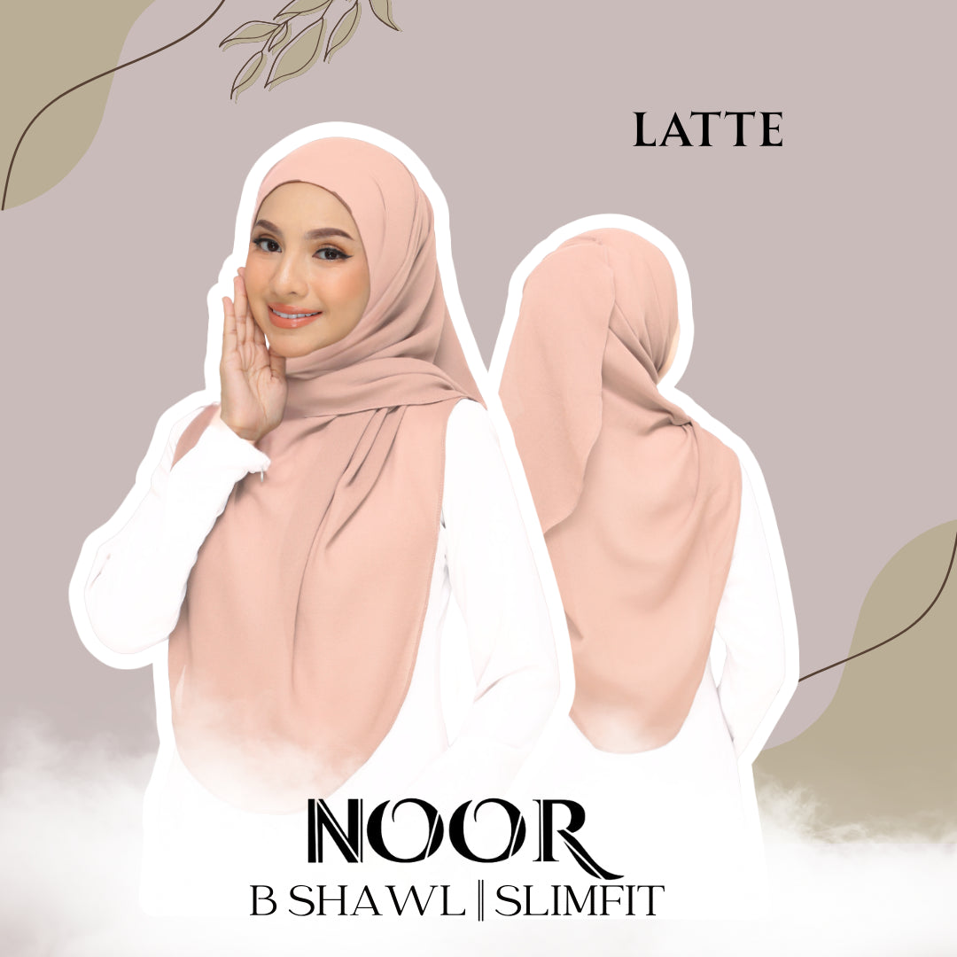 Noor|Latte|B SHAWL|SLIMFIT