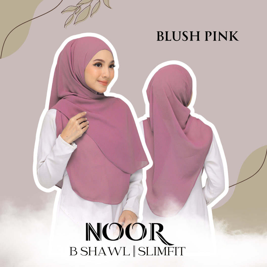 Noor|Blush Pink|B SHAWL|SLIMFIT