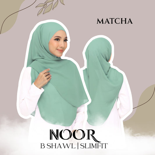 Noor|Matcha|B SHAWL|SLIMFIT