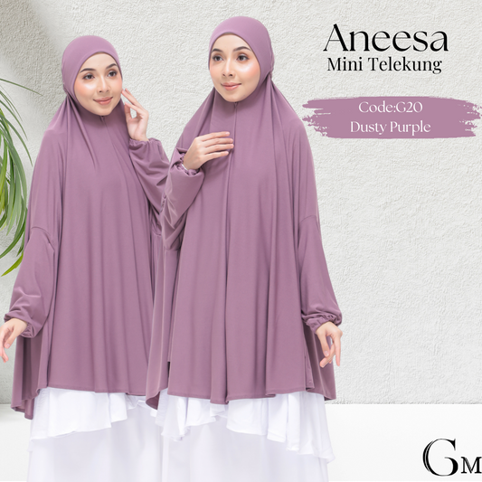 Dusty Purple Aneesa Mini Telekung