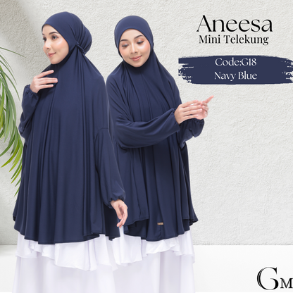 Navy Blue Aneesa Mini Telekung