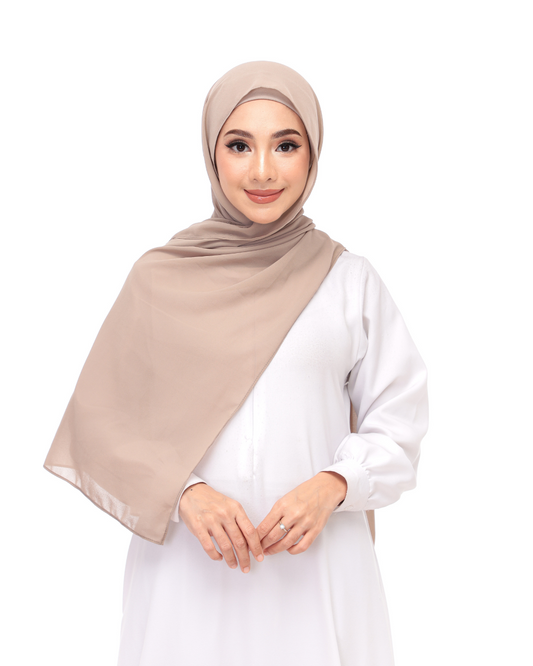 Pastel Brown Snap & Go - Magnet Scarves