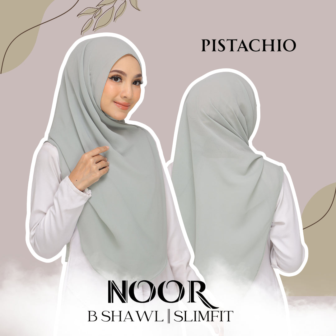 Noor|Pistachio|B SHAWL|SLIMFIT