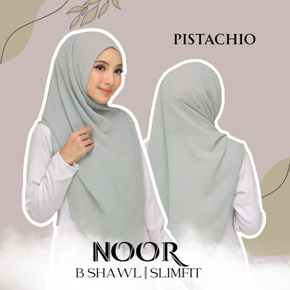 Noor|Pistachio|B SHAWL|SLIMFIT