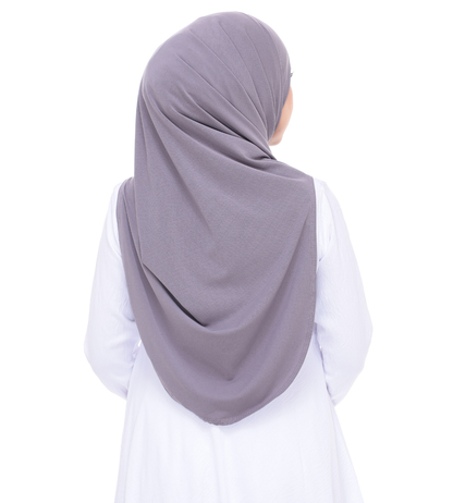 Metallic Gray Sarung Moscrepe Adelia