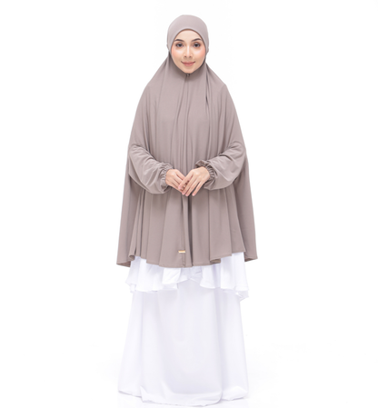 Khaki Aneesa Mini Telekung