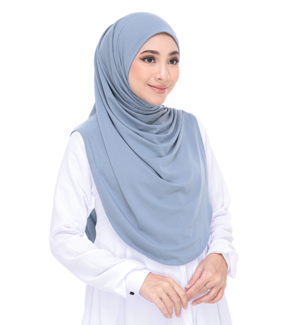 Teal Blue Sarung Moscrepe Adelia