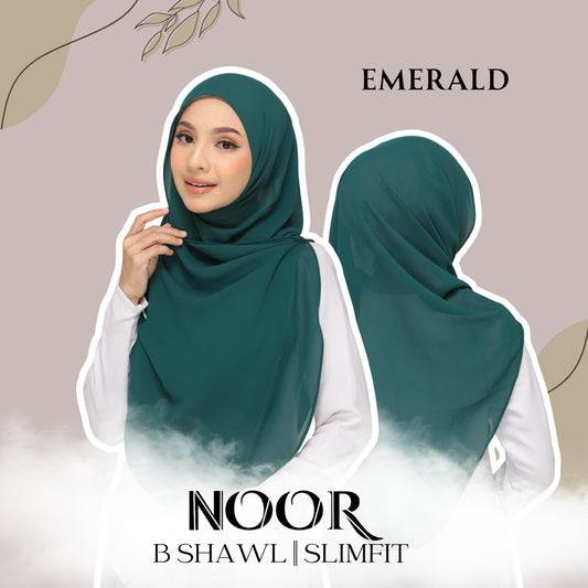 Noor|Emerald|B SHAWL|SLIMFIT