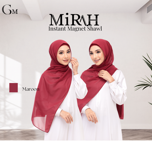 Maroon Snap & Go - Magnet Scarves