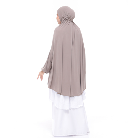 Khaki Aneesa Mini Telekung