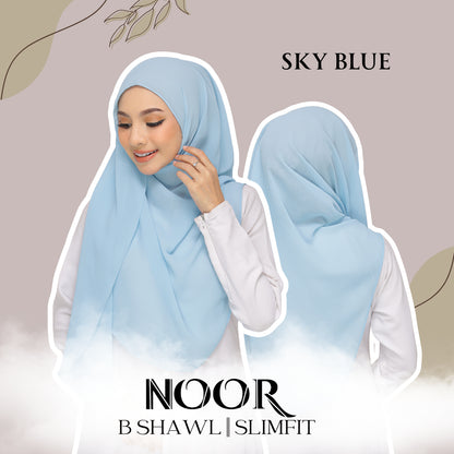 Noor|Sky Blue|B SHAWL|SLIMFIT
