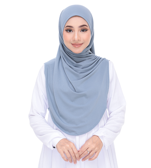 Teal Blue Sarung Moscrepe Adelia