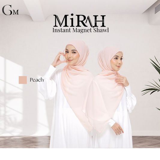Peach Snap & Go - Magnet Scarves