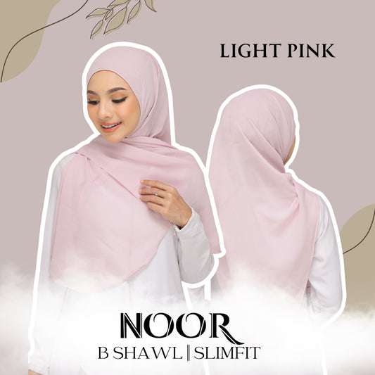 Noor|Light pink|B SHAWL|SLIMFIT