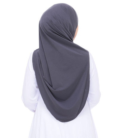 Pebble Gray Sarung Moscrepe Adelia