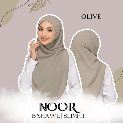 Noor|Olive|B SHAWL|SLIMFIT