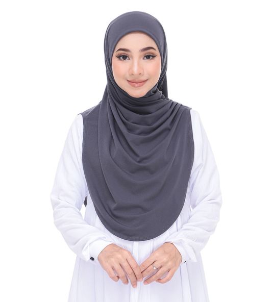 Pebble Gray Sarung Moscrepe Adelia