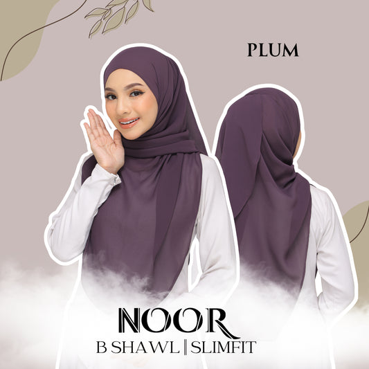 Noor|Plum|B SHAWL|SLIMFIT