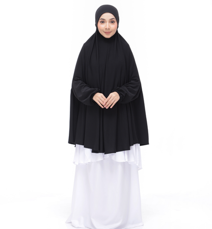 Black Aneesa Mini Telekung