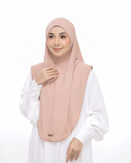 Peach Sarung Moscrepe Safiya