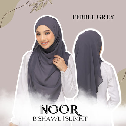 Noor|Pebble grey|B SHAWL|SLIMFIT