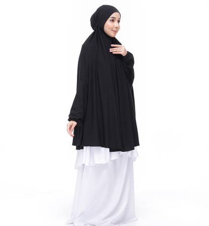 Black Aneesa Mini Telekung