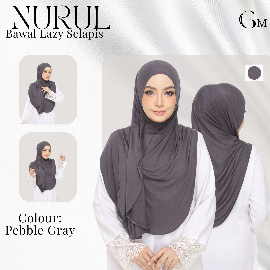 Nurul|Pebble Gray|Bawal Lazy Selapis|Cotton Jersey