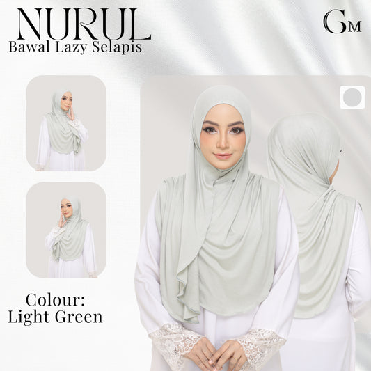 Nurul|Light Green|Bawal Lazy Selapis|Cotton Jersey