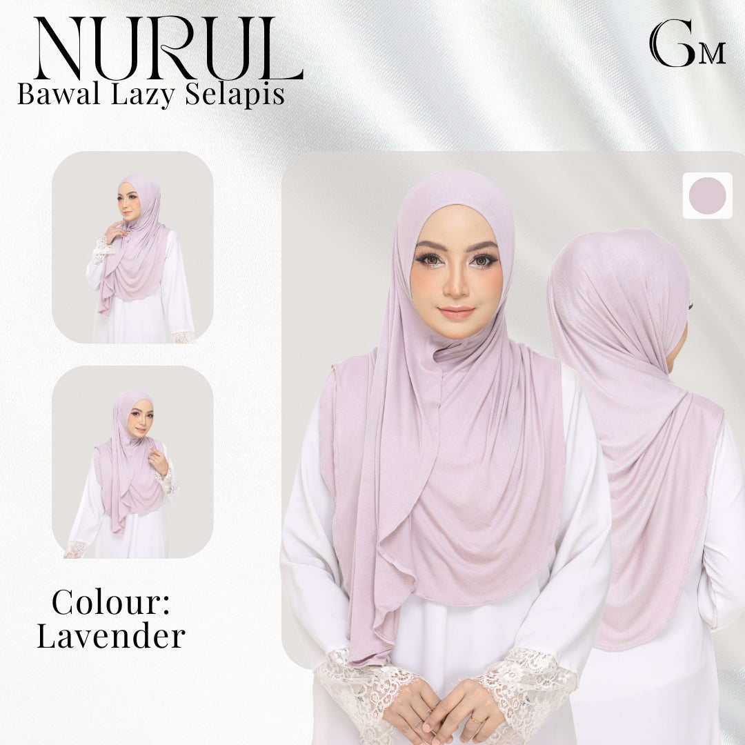 Nurul|Lavender|Bawal Lazy Selapis|Cotton Jersey