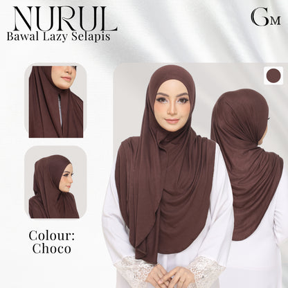 Nurul|Choco|Bawal Lazy Selapis|Cotton Jersey