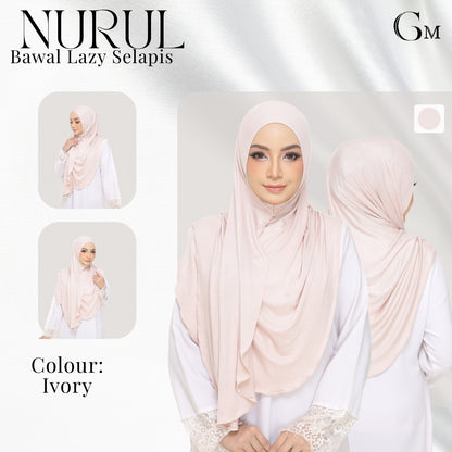 Nurul|Ivory|Bawal Lazy Selapis|Cotton Jersey