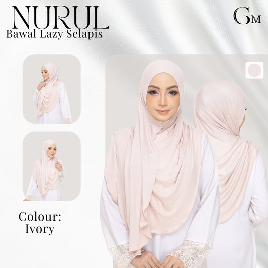 Nurul|Ivory|Bawal Lazy Selapis|Cotton Jersey